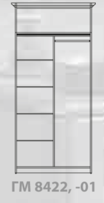 Шкаф для платья и белья Купава ГМ 8422-01 фото Шкаф для платья и белья Купава ГМ 8422-01. Фото №2