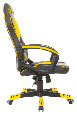 Кресло игровое Zombie GAME 16 черный/желтый текстиль/эко.кожа крестовина пластик фото Кресло игровое Zombie GAME 16 черный/желтый текстиль/эко.кожа крестовина пластик. Фото №5