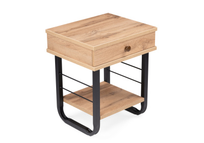 Тумба прикроватная Малгома черная / дуб вотан. Фото №4