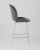 Стул полубарный Beetle со спинкой серый хромированные ножки фото Стул полубарный Beetle со спинкой серый хромированные ножки. Фото №4