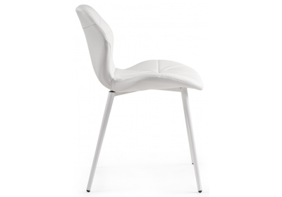 Стул Вальд экокожа белый / белый глянец. Фото