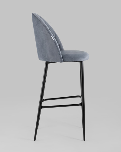 Стул барный Марсель велюр серый. Фото №4
