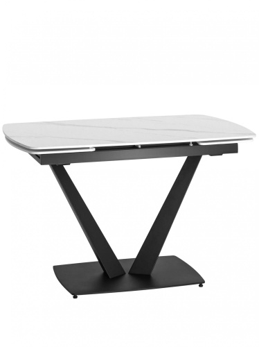 Стол обеденный Клео раскладной 120-180*90 керамика светлая. Фото №1