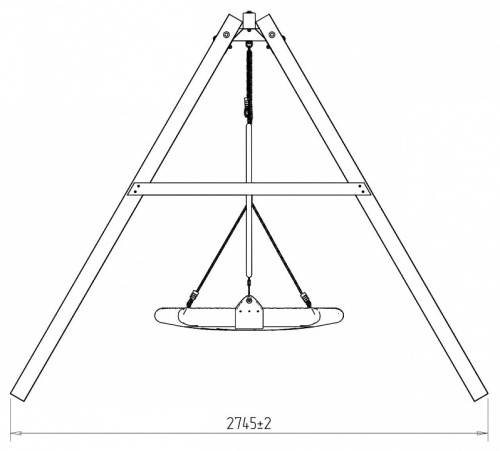 Качели детские Р911-17, коричневый. Фото №8