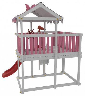 Комплекс игровой ДК4Р, розовый, серый. Фото №4