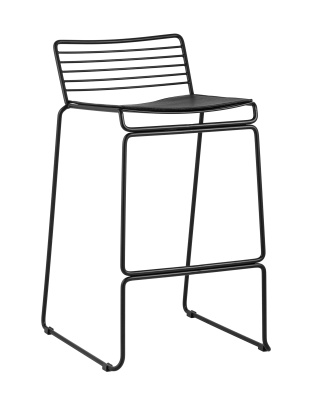 Стул полубарный Danny черный с черной подушкой фото Стул полубарный Danny черный с черной подушкой. Фото №2