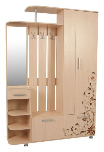 Стенка для прихожей Барселона-2 дуб млечный фото Стенка для прихожей Барселона-2 дуб млечный. Фото №2