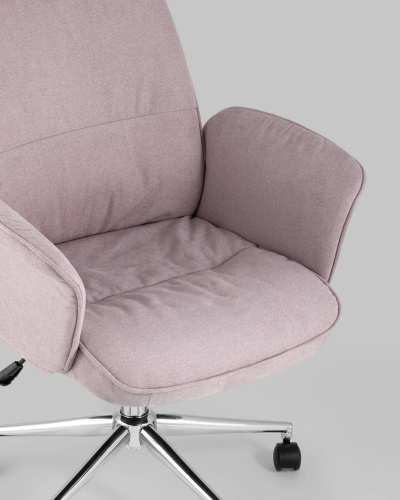 Стул офисный Simona розовый. Фото №9