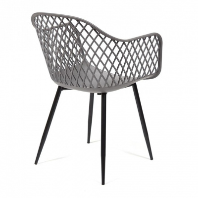 Стул DIEGO (mod. 8003) металл/пластик, 55х60х82,5 см, серый/черный (поставляется по 4 шт). Фото №2