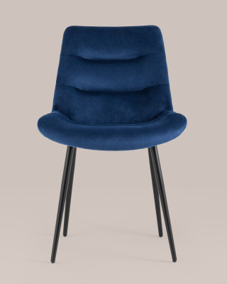Стул Остин велюр синий. Фото