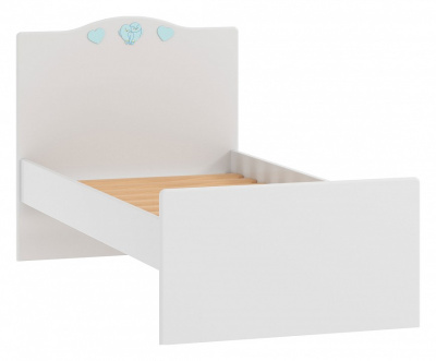 Кровать Лилу Птички НМ 041.07 М + ящик для кровати, Белый/Голубой (эмаль), Фанера, п/м. Фото №2