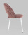 Стул Меган велюр с ромбами пыльно-розовый белые ножки фото Стул Меган велюр с ромбами пыльно-розовый белые ножки. Фото №4