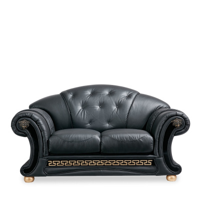 Диван Versace 2-х местный лавсит черный. Фото