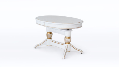 Стол Лира 11 (трансформер) с патиной (резная нога) фото Стол Лира 11 (трансформер) с патиной (резная нога). Фото №2