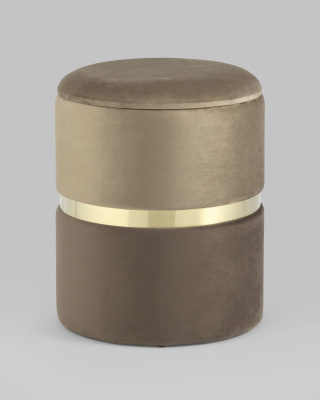 Пуф Кэрри с ящиком велюр коричневый фото Пуф Кэрри с ящиком велюр коричневый. Фото №3